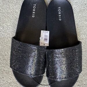 Torrid Black Sparkly Sandals